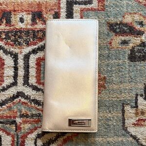 Tumi Ivory Long Leather Wallet